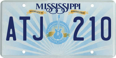 MS license plate ATJ210