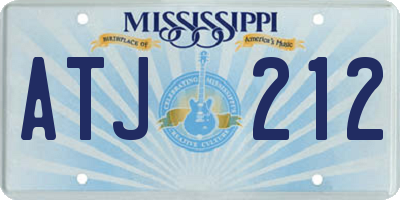 MS license plate ATJ212