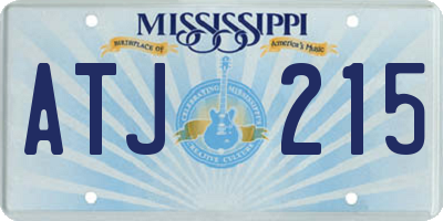 MS license plate ATJ215