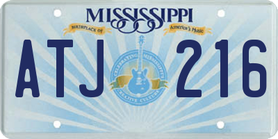 MS license plate ATJ216