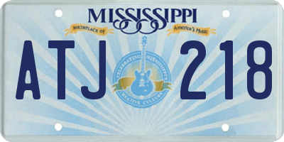 MS license plate ATJ218
