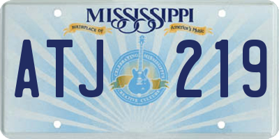 MS license plate ATJ219