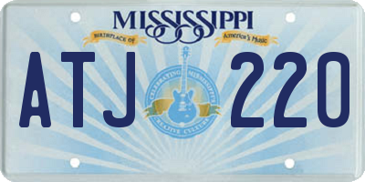 MS license plate ATJ220