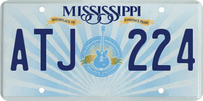 MS license plate ATJ224