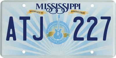 MS license plate ATJ227