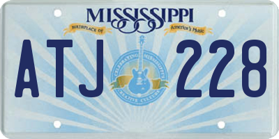 MS license plate ATJ228