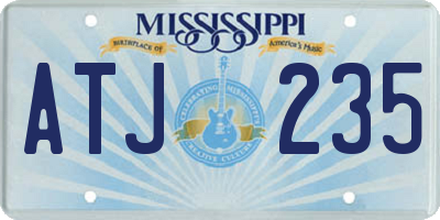 MS license plate ATJ235