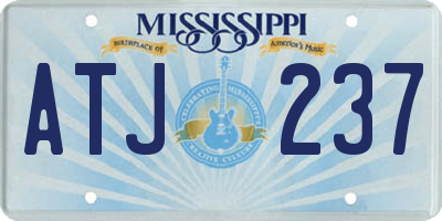 MS license plate ATJ237
