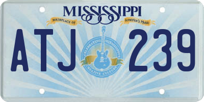 MS license plate ATJ239