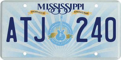 MS license plate ATJ240