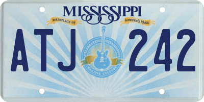 MS license plate ATJ242