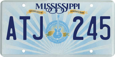 MS license plate ATJ245
