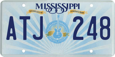 MS license plate ATJ248