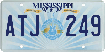 MS license plate ATJ249