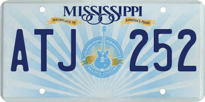 MS license plate ATJ252