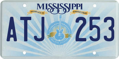 MS license plate ATJ253