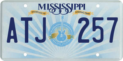 MS license plate ATJ257