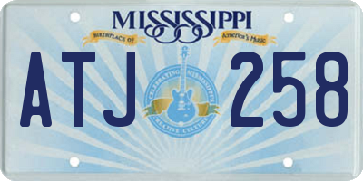 MS license plate ATJ258