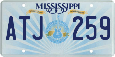MS license plate ATJ259