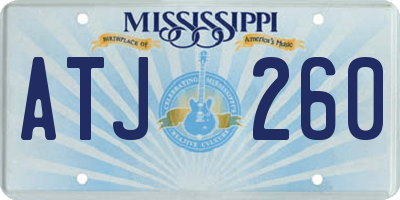 MS license plate ATJ260