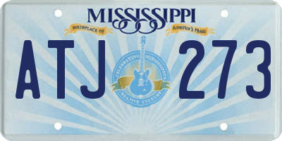 MS license plate ATJ273