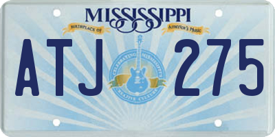MS license plate ATJ275
