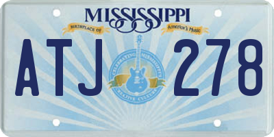 MS license plate ATJ278
