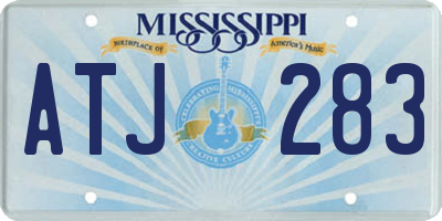 MS license plate ATJ283