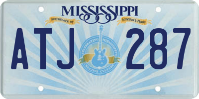 MS license plate ATJ287