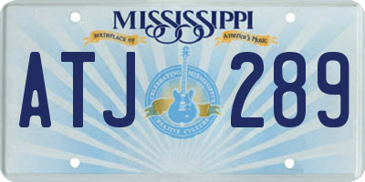MS license plate ATJ289
