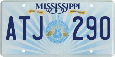 MS license plate ATJ290