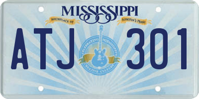 MS license plate ATJ301