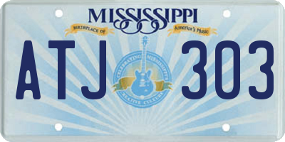 MS license plate ATJ303