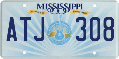 MS license plate ATJ308