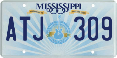 MS license plate ATJ309