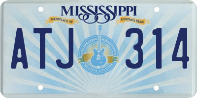 MS license plate ATJ314
