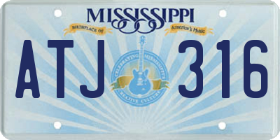 MS license plate ATJ316