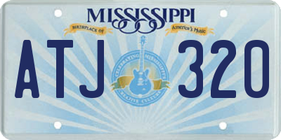 MS license plate ATJ320