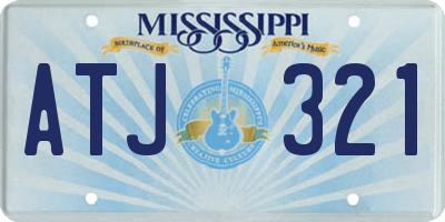MS license plate ATJ321