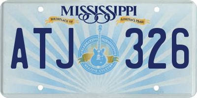 MS license plate ATJ326
