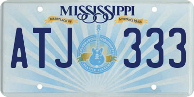 MS license plate ATJ333
