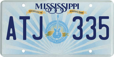 MS license plate ATJ335