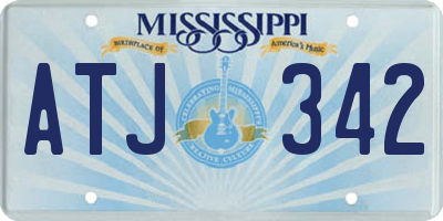 MS license plate ATJ342