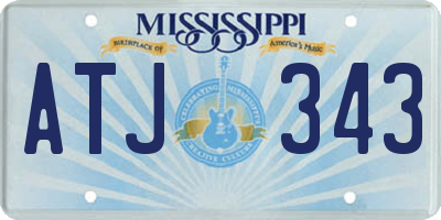 MS license plate ATJ343