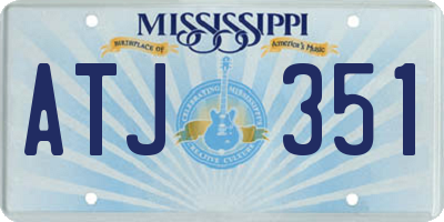MS license plate ATJ351