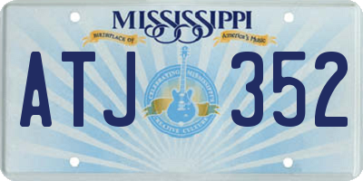 MS license plate ATJ352
