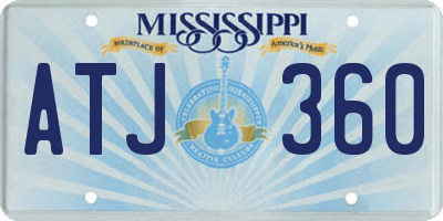 MS license plate ATJ360