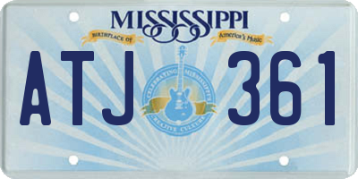 MS license plate ATJ361