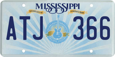 MS license plate ATJ366