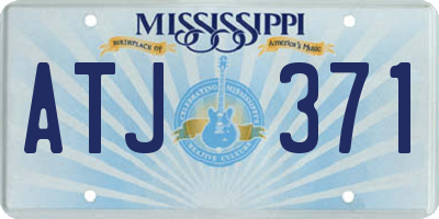 MS license plate ATJ371